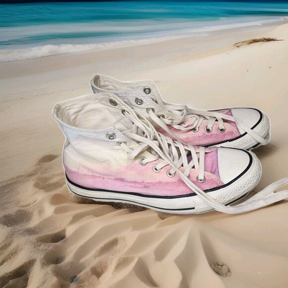 Chuck Taylor All Star Pink HI Top style # 551629C size 9 Uk 7 - Picture 1 of 11